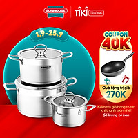 Bộ Nồi Inox 5 Đáy Sunhouse Mama SH784