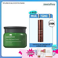 Kem dưỡng cung cấp ẩm từ trà xanh và dầu hạt trà xanh tươi Innisfree Green Tea Seed Cream 50ml - NEW