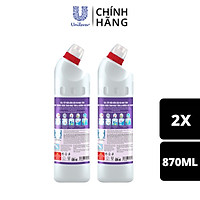 Combo 2 chai 870ml Vim Diệt Khuẩn Trắng Sáng Hương Oải Hương Dịu Mát