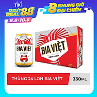 Thùng 24 Lon Bia Việt (330ml/lon)