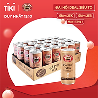 Thùng 24 Lon Cà Phê Sữa Đá Highlands Coffee (235ml/Lon)