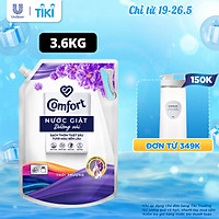 Nước Giặt Dưỡng Vải Comfort Đa Chức Năng Hương Thời Thượng Giúp Quần Áo Sạch Thơm & Tươi Màu Túi 3.6Kg