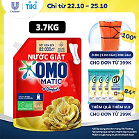 Nước giặt Túi 3.7kg OMO Matic Cho máy giặt cửa trên Hương Comfort Tinh dầu thơm Xoáy bay vết bẩn, hương thơm bền lâu
