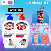 Combo 2 Nước rửa tay sạch khuẩn Lifebuoy Bạc Bảo Vệ và Sữa Dưỡng Ẩm Chai 450G