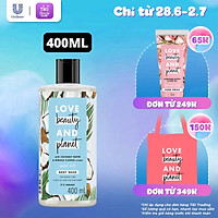 Sữa Tắm Love Beauty & Planet Chăm Sóc Da Từ Thiên Nhiên Mềm Mịn Petal Soft Với 100% Dừa Tươi Organic 400ML