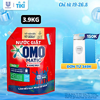 TúI Nước Giặt Omo Matic Cho Máy Giặt Cửa Trên Xoáy Bay Vết Bẩn Sạch Bẩn Khử Mùi Toàn Diện 3.9Kg