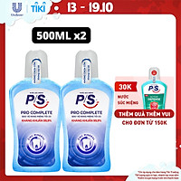 Bộ 2 Nước súc miệng P/S Pro Complete Bảo vệ tối ưu 500ml giúp kháng khuẩn 99.9% không chứa cồn