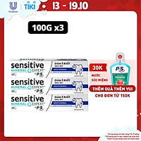 Combo 3 Kem Đánh Răng Sensitive Expert By P/S Whitening Trắng Răng 100g