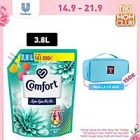 Nước Xả Vải Comfort Giữ Màu & Bền Vải Ngăn Ngừa Mùi Hôi, Một Lần Xả Hương Tươi Mát túi 3.8L