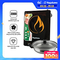 Bếp Từ Đơn Nagakawa NAG0704 (2000W) - Kèm Nồi Lẩu - Hàng Chính Hãng