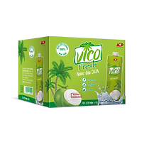 Thùng 12 hộp Nước dừa dứa VICO FRESH (1 lít / hộp)