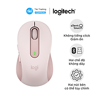 Chuột không dây bluetooth Logitech Signature M650 - Dành cho tay có kích cỡ từ nhỏ tới trung bình, Cuộn SmartWheel, giảm ồn, các nút bên có thể tùy chỉnh - Hàng chính hãng
