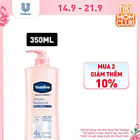 Sữa Dưỡng Thể Vaseline Instant Radiance Sáng Da Gấp 4 Lần Với Vi Chất Phản Quang Cho Da Sáng Khỏe Mịn Màng 350ml