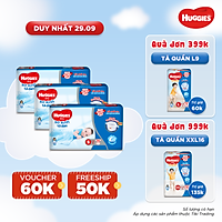 Combo 3 Gói Tã Dán Sơ Sinh Huggies S56 (4kg-8kg) - Gói 56 Miếng - Bao Bì Mới