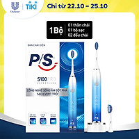 Bàn Chải Điện P/S S100 PRO - Công Nghệ Sóng Âm, Chải Sạch Mảng Bám Tới 10X - Xanh Ombre