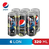 Lốc 6 Lon Nước Uống Có Gaz Pepsi Vị Chanh Không Calo (320ml/Lon)