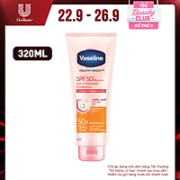 Vaseline 50x Serum Chống Nắng Cơ Thể SPF50 + Dưỡng Da Sáng Khoẻ (320ml)