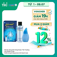 Bộ Tiện Dụng Vệ Sinh Mũi Rohto NoseWash Miniset: Bình Vệ Sinh Mũi Easy Shower + Bình Dung Dịch (160ml)