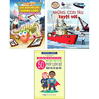 Combo Bộ 3 Cuốn: (Dành Cho Bé Trai Từ 6 -9 Tuổi) Cẩm Nang Ứng Xử Dành Cho Trẻ Em, 50 Bài Học Thú Vị Về Phép Lịch Sự Dành Cho Các Bạn Nhỏ + Lạc Vào Thế Giới Khủng Long - Trận Quyết Đấu Ở Kỉ Jura + Bộ Sưu Tập Phương Tiện Giao Thông Kì Thú - Những Con Tàu Tuyệt Vời Nhất
