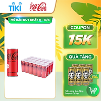 Thùng 24 Lon Nước Giải Khát Không Đường Coca-Cola Zero 320mlx24