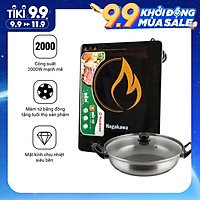 Bếp Từ Đơn Nagakawa NAG0704 (2000W) - Kèm Nồi Lẩu - Hàng Chính Hãng