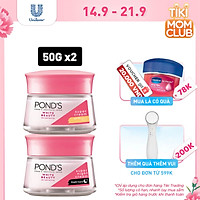 Bộ Đôi Kem Dưỡng Da Ngày Và Đêm Trắng Hồng Rạng Rỡ Pond's White Beauty (50g)