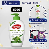 Nước Rửa Tay Lifebuoy Matcha & Lô Hội 500g Chiết Xuất Từ Thiên Nhiên Giúp Sạch Khuẩn Và Cân Bằng độ PH Trên Da