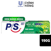 Kem Đánh Răng P/S Bảo Vệ 123 Trà Xanh 190g với tinh chất trà xanh thanh nhiệt giúp mang lại cảm giác mát dịu