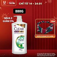 Dầu gội 880g Clear Sạch Gàu Mát Lạnh Bạc Hà 3X Sức Mạnh Đánh Bay Gàu, Ngứa, Vi Khuẩn