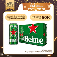 Thùng Bia Heineken 24 Lon Cao Sleek (330ml / Lon)