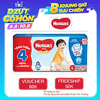 Tã Quần Huggies Dry gói trung L38 (38 Miếng) - Tặng 4 miếng