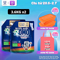 Combo 2 TúI Nước Giặt Omo Matic Cho Máy Giặt Cửa Trước Bền Đẹp Bền Màu Sau 100 Lần Giặt 3.6Kg