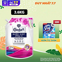 Nước Giặt Dưỡng Vải Comfort Đa Chức Năng Hương Thanh Lịch Giúp Quần Áo Sạch Thơm & Tươi Màu Túi 3.6Kg