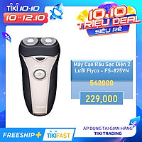 Máy Cạo Râu Sạc Điện 2 Lưỡi Flyco - FS-875VN