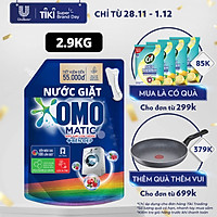 Nước giặt Túi 2.9kg OMO Matic Cho máy giặt cửa trước Cửa Trước Bền Màu Bền màu tinh chất Lựu Tre