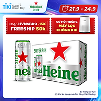 Thùng 24 lon cao Heineken Silver (mới) (330ml/lon)