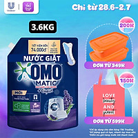 TúI Nước Giặt Omo Matic Comfort Cho Máy Giặt Cửa Trước Hương Lavender Khử Mùi Thư Thái 3.6Kg