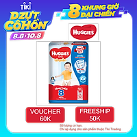 Tã Quần Huggies Dry Gói Cực Đại XL62 (62 Miếng) - Tặng 8 miếng