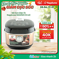Nồi Cơm Điện Tử Nagakawa NAG0123 (1.5 Lít) - Hàng Chính Hãng