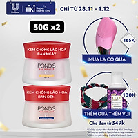 Bộ Đôi Kem Dưỡng Chống Lão Hóa Da Ngày Và Đêm Pond's Age Miracle (50g/hũ)