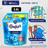 Nước Xả Làm Mềm Vải 3.8L Comfort Chăm Sóc Chuyên Sâu Giữ Màu & Bền Vải Hương Ban Mai Đậm Đặc Một Lần Xả