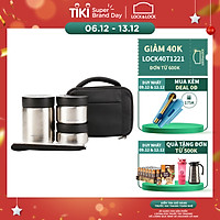 Bộ Hộp Cơm Giữ Nhiệt Thép Không Gỉ Lock & Lock LHC8031SLV - Bạc