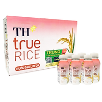 Thùng 24 Chai Nước Gạo Lứt Đỏ TH True RICE (300ml/ Chai)