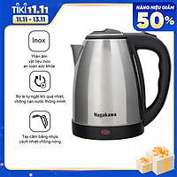 Ấm Siêu Tốc Nagakawa NAG0308 (1.8 Lít) - Hàng Chính Hãng