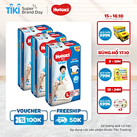 Combo 3 Gói Tã Dán Huggies Dry Gói Cực Đại L68 (68 Miếng) - Bao Bì Mới