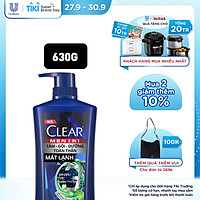 Dầu Tắm - Gội - Dưỡng Mát Lạnh 3 Trong 1 Cho Nam Clear Men Active Cool Mát Lạnh Bổ Sung Than Hoạt Tính 630g