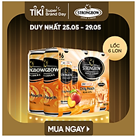 Lốc 6 lon nước táo lên men Strongbow Vị Đào 330ml/lon