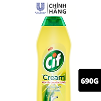 Kem tẩy chuyên dụng CIF Lau Bếp hương Chanh Tẩy sạch vết bẩn cứng đầu 690g