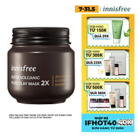 Mặt nạ đất sét thanh lọc lỗ chân lông đá tro núi lửa innisfree Jeju Volcanic Pore Clay Mask 100ml