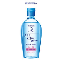 Combo Nước tẩy trang dưỡng trắng Senka All Clear Water Micellar Formula White 230ml + Sữa rửa mặt đất sét trắng 50g